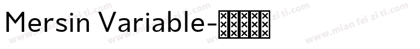 Mersin Variable字体转换